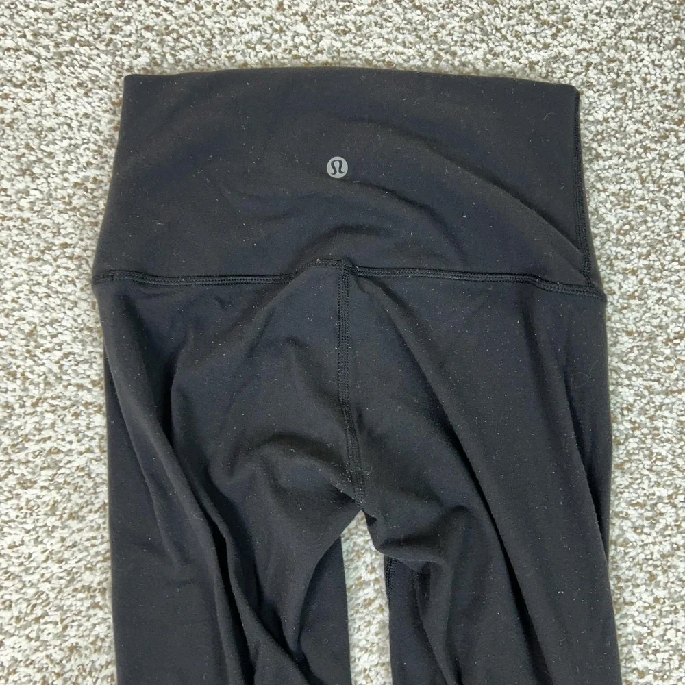 Lululemon Pants Womens 4 Black‎ High Rise Ankle Leggings Yoga Gym Sport Workout